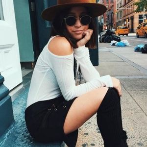 LF Cream Knitted Top